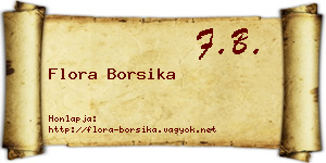 Flora Borsika névjegykártya